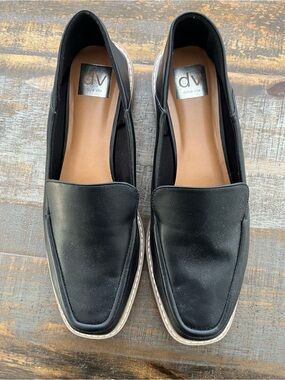 Dolce Vita Black Slip-On Square-Toe Loafers